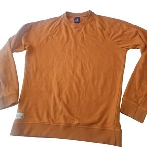 Johnnie-O Sweater Mens Medium Orange Crewneck Pullover Casual Santa Monica‎ Surf